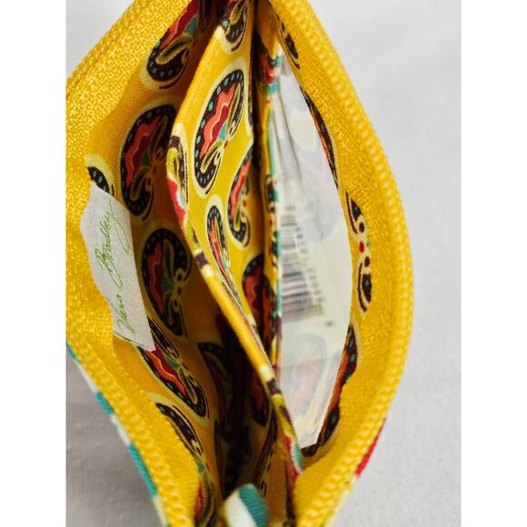 VERA BRADLEY FLORAL COIN PURSE POUCH WALLET 3" x 6" WITH ZIPPER CLOSURE - Picture 7 of 9